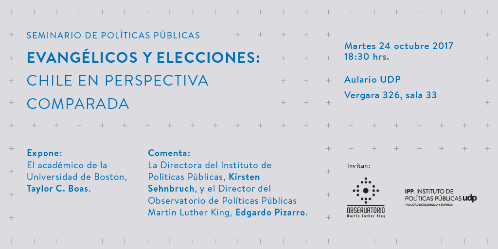 Seminario IPP Evangélicos y elecciones- Chile en perspectiva comparada_Publi Twitter